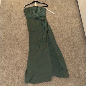 Azazie Strapless Forest Green Gown